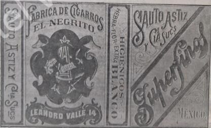 CARTEL ANTIGUO ORIGINAL DE FABRICA DE CIGARROS EL NEGRITO, CIGARROS SUPER FINOS 1912 / MUY RARO