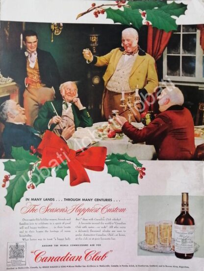 CARTEL ANTIGUO ORIGINAL DE WHISKY CANADIAN CLUB 1948 /499