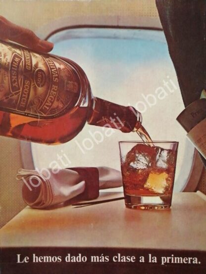 CARTEL ANTIGUO ORIGINAL DE VINOS WHISKY CHIVAS REGAL 1970s /405