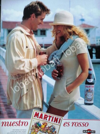 CARTEL ANTIGUO ORIGINAL DE VINOS MARTINI VERMOUTH 1980s /382