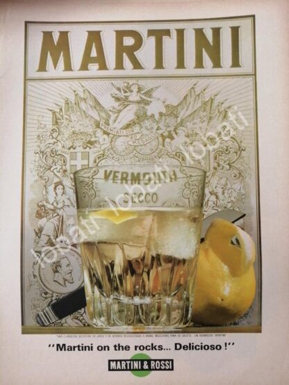 CARTEL ANTIGUO ORIGINAL DE VINOS MARTINI VERMOUTH 1960s /377