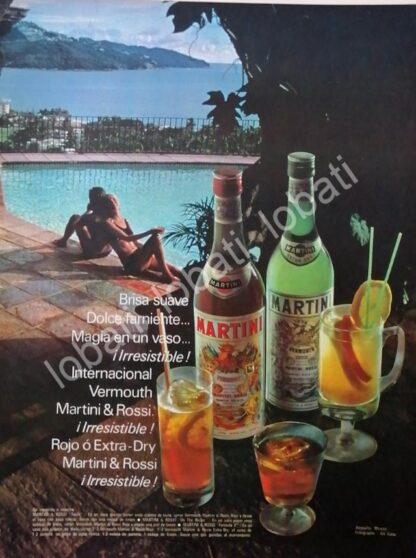 CARTEL ANTIGUO ORIGINAL DE VINOS VERMOUTH MARTINI 1960 /362