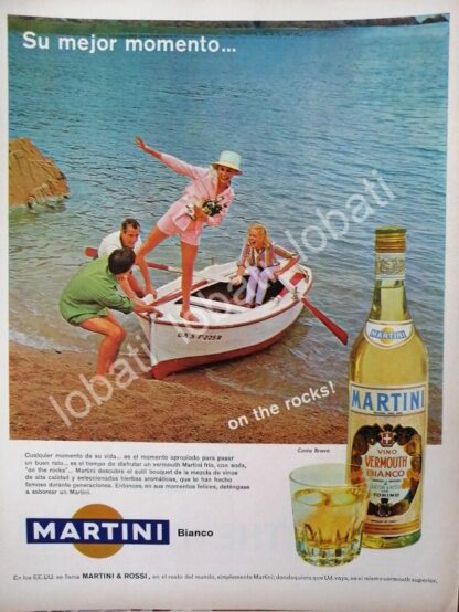 CARTEL ANTIGUO ORIGINAL DE VINOS VERMOUTH MARTINI 1960 /361