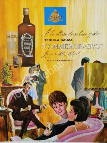 CARTEL ANTIGUO ORIGINAL DE TEQUILA SAUZA CONMEMORATIVO 1964 /V349