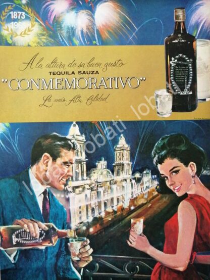 CARTEL ANTIGUO ORIGINAL DE TEQUILA SAUZA CONMEMORATIVO 1965 /V344