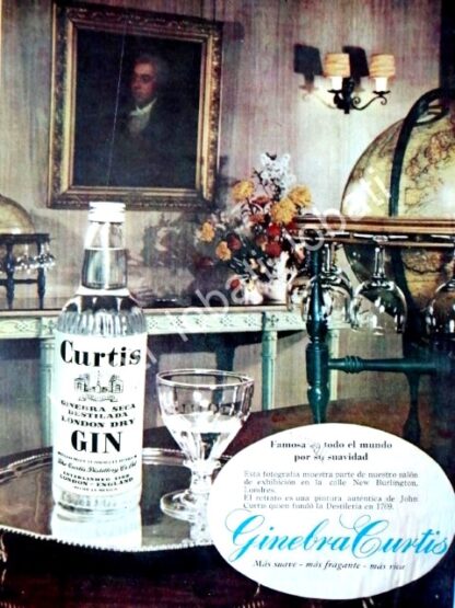 CARTEL ANTIGUO ORIGINAL DE GINEBRA CURTIS 1959 /V341