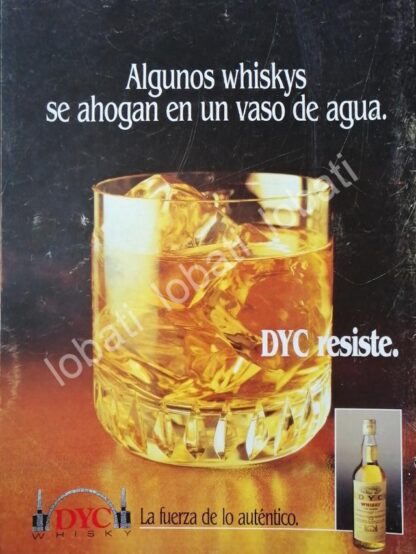 CARTEL ANTIGUO ORIGINAL DE VINOS. WHISKY DYC 1980s /577