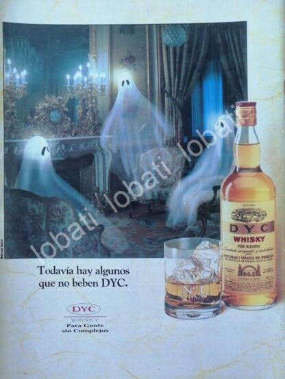 CARTEL ANTIGUO ORIGINAL DE VINOS. WHISKY DYC 1980s /575