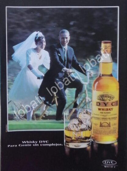 CARTEL ANTIGUO ORIGINAL DE VINOS. WHISKY DYC 1980s /574