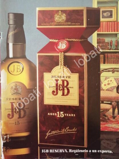 CARTEL ANTIGUO ORIGINAL DE VINOS. WHISKY J&B 1980s /567