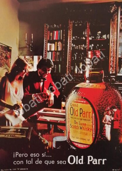 CARTEL ANTIGUO ORIGINAL DE VINOS. WHISKY OLD PARR 1976 /557