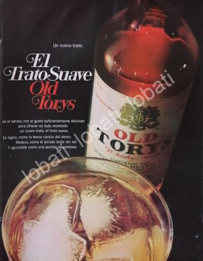 CARTEL ANTIGUO ORIGINAL DE VINOS. WHISKY OLD TORYS 1969 /546