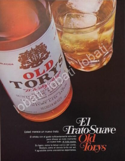 CARTEL ANTIGUO ORIGINAL DE VINOS. WHISKY OLD TORYS 1960s /535