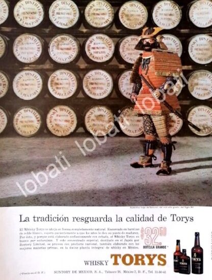 CARTEL ANTIGUO ORIGINAL DE VINOS. WHISKY TORYS 1964 /529 / RARO