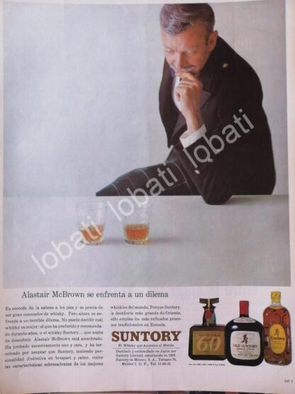 CARTEL ANTIGUO ORIGINAL DE VINOS. WHISKY SUNTORY 1963 /531