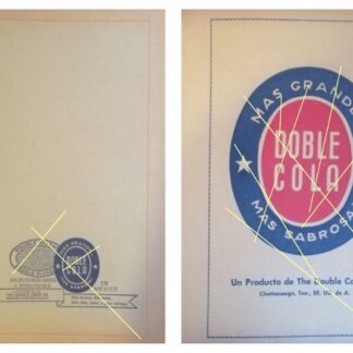 2 AFICHES DE PUBLICIDAD ANTIGUA REFRESCOS DOBLE COLA 1958