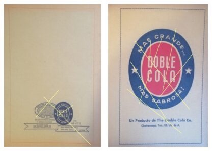 2 AFICHES DE PUBLICIDAD ANTIGUA REFRESCOS DOBLE COLA 1958