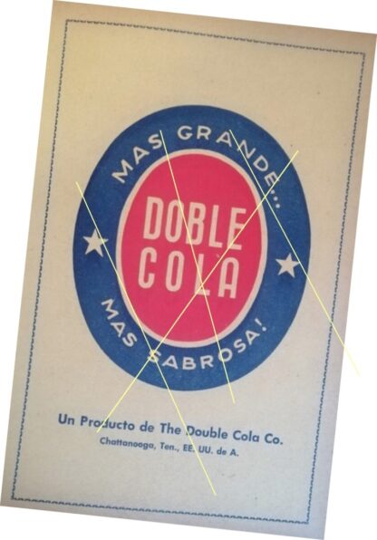 2 AFICHES DE PUBLICIDAD ANTIGUA REFRESCOS DOBLE COLA 1958 - Imagen 3