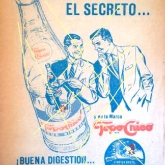 AFICHE DE PUBLICIDAD ANTIGUA REFRESCOS TOPO CHICO 1963 /6