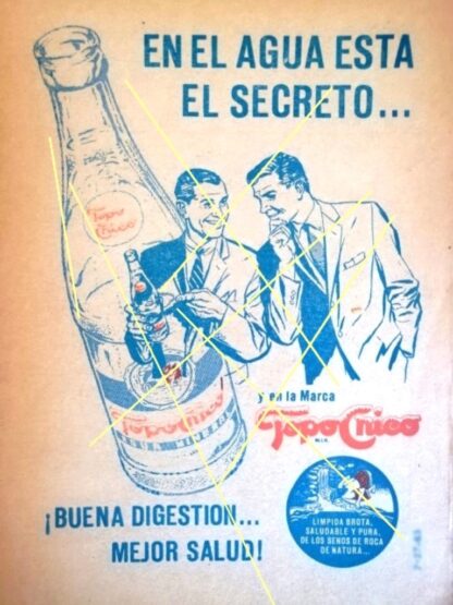 AFICHE DE PUBLICIDAD ANTIGUA REFRESCOS TOPO CHICO 1963 /6
