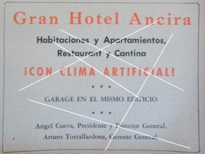 6 AFICHES ANTIGUOS HOTEL ANCIRA MONTERREY 1963 1950s 60s - Imagen 5