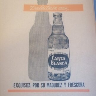 CARTEL RETRO CERVEZA CARTA BLANCA 1951 /3
