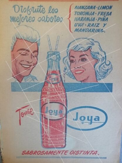 PUBLICIDAD ANTIGUA REFRESCOS JOYA 1963