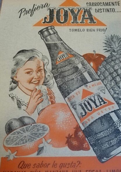 PUBLICIDAD ANTIGUA REFRESCOS JOYA 1961